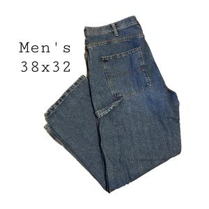 Men’s dark wash carpenter jeans 38x32 straight leg cut